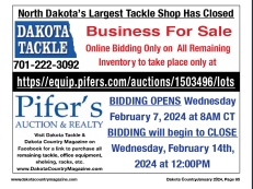 Dakota Tackle Auction February 7, 2025