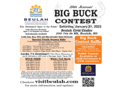 2023 Big Buck Contest presented by Beulah CVB